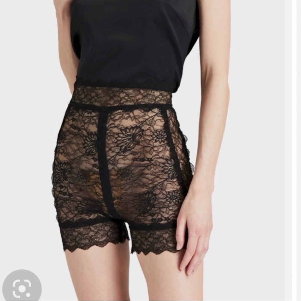 Dundas Stretch Lace Biker Shorts Black $670 Size 38/ US 2 NEW